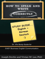 How to Speak and Write Correctly: Study Guide (English + German)