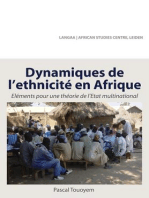 Dynamiques de l ethnicite en Afrique: Elements pour une theorie de l Etat multinational