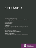 Erträge: Schriftenreihe der Bibliothek des Konservatismus, Band 1