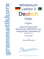 Wörterbuch Deutsch - Urdu- Englisch A1 Lektion 2: Deutsch - Urdu – Englisch + deutsche Grammatik