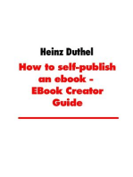 How to self-publish an ebook - EBook Creator Guide