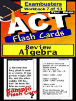 ACT Test Prep Algebra Review--Exambusters Flash Cards--Workbook 7 of 13