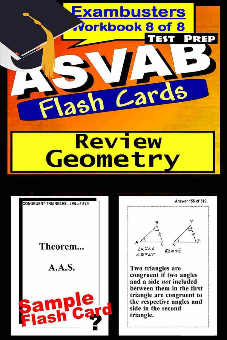ASVAB Test Prep Geometry Review--Exambusters Flash Cards--Workbook 8 of