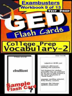 GED Test Prep College Prep Vocabulary 2 Review--Exambusters Flash Cards--Workbook 9 of 13