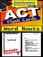 ACT Test Prep Word Roots Review--Exambusters Flash Cards--Workbook 4 of 13: ACT Exam Study Guide