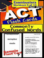 ACT Test Prep Commonly Confused Words Review--Exambusters Flash Cards--Workbook 5 of 13: ACT Exam Study Guide