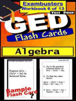 GED Test Prep Algebra Review--Exambusters Flash Cards--Workbook 6 of 13: GED Exam Study Guide