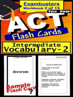 ACT Test Prep Intermediate Vocabulary Review--Exambusters Flash Cards--Workbook 2 of 13: ACT Exam Study Guide