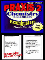 PRAXIS II Chemistry Test Prep Review--Exambusters Flash Cards