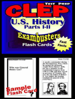 CLEP United States Hisory I & II Test Prep Review--Exambusters Flashcards