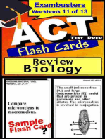 ACT Test Prep Biology Review--Exambusters Flash Cards--Workbook 11 of 13: ACT Exam Study Guide
