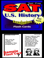SAT US History Test Prep Review--Exambusters Flash Cards