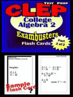 CLEP College Algebra Test Prep Review--Exambusters Algebra 2-Trig Flash Cards--Workbook 2 of 2