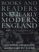 Books and Readers in Early Modern England: Material Studies