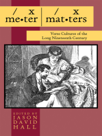 Meter Matters: Verse Cultures of the Long Nineteenth Century
