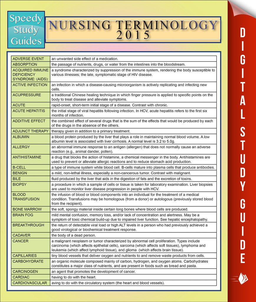 nursing research key terms