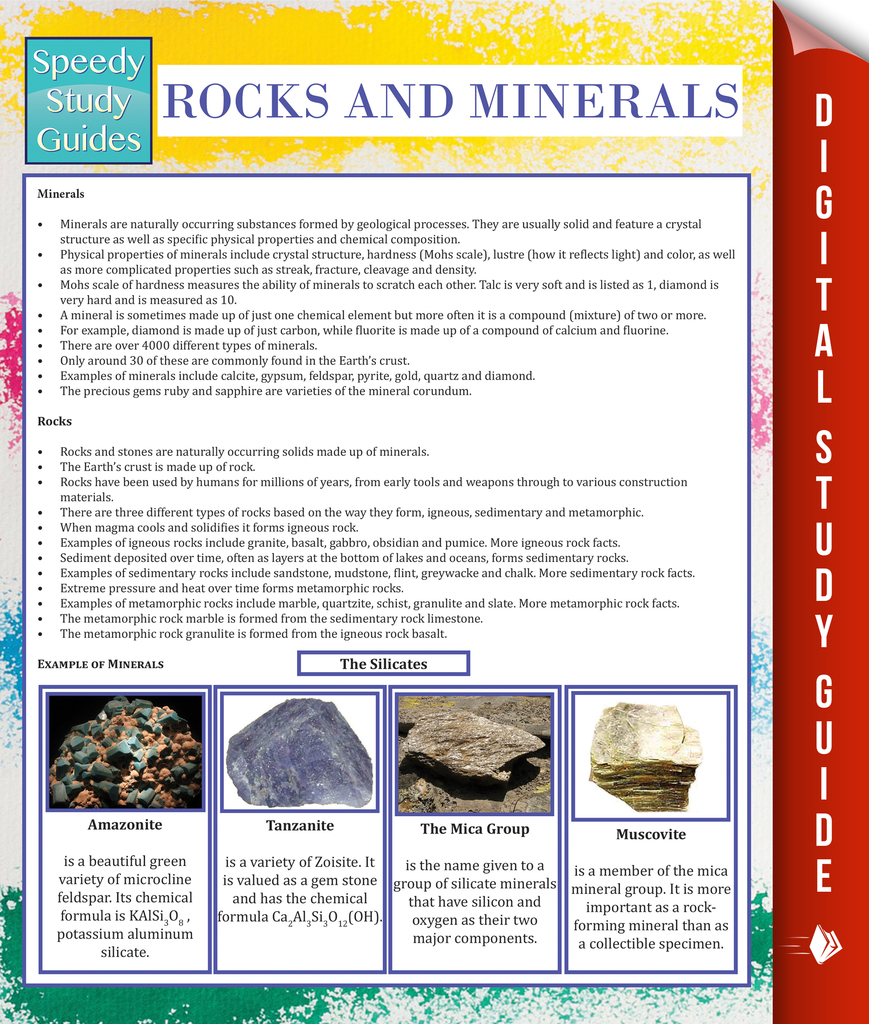 Rocks and Minerals (Speedy Study Guide) by Speedy Publishing - Book