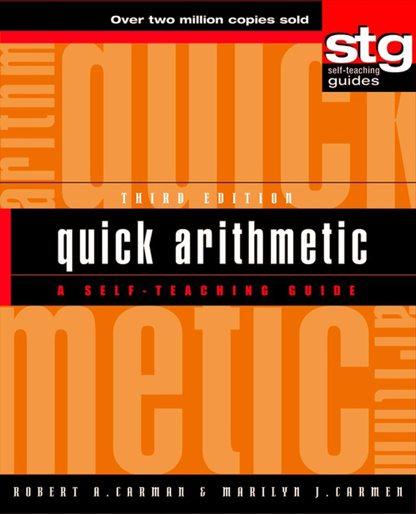 Quick Arithmetic By Robert A Carman And Marilyn J Carman Book 