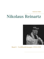 Nikolaus Reinartz: Band I - Veröffentlichungen 1910-1939
