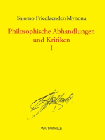 Philosophische Abhandlungen und Kritiken 1