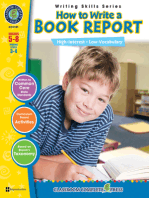 How to Write a Book Report Gr. 5-8