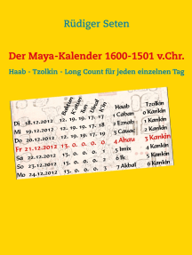 Der Maya-Kalender 1600-1501 v.Chr.: Haab - Tzolkin - Long Count für jeden einzelnen Tag