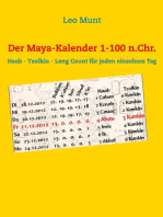 Der Maya-Kalender 1-100 n.Chr.: Haab - Tzolkin - Long Count für jeden einzelnen Tag