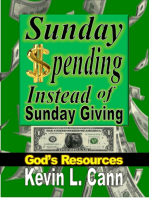 Sunday Spending Instead of Sunday Giving: God’s Resources