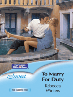 To Marry For Duty