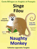 Conte Bilingue en Anglais et Français: Singe Filou aide M. Charpentier - Naughty Monkey helps Mr. Carpenter. Apprendre l'anglais