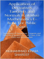 Application of Derivatives Tangents and Normals (Calculus) Mathematics E-Book For Public Exams