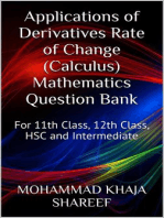 Applications of Derivatives Rate of Change (Calculus) Mathematics Question Bank