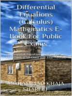 Differential Equations (Calculus) Mathematics E-Book For Public Exams