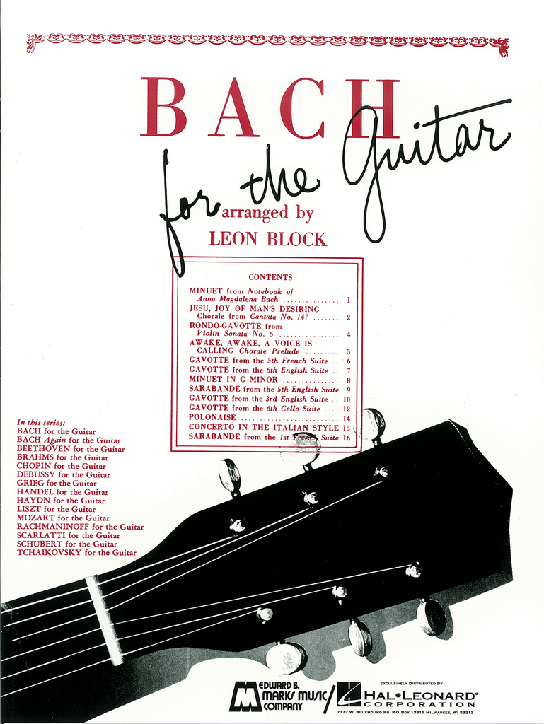 Johann Sebastian Bach for Electric Bass Guitar TAB Sheet Music Book Duets & Solo 