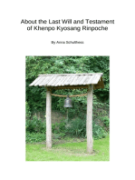 About the Last Will and Testament of Khenpo Kyosang Rinpoche