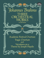 Three Orchestral Works in Full Score: Academic Festival Overture, Tragic Overture and Variations on a Theme by Joseph Haydn