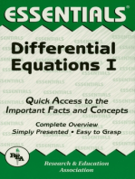 Differential Equations I Essentials