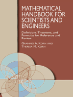 Mathematical Handbook for Scientists and Engineers: Definitions, Theorems, and Formulas for Reference and Review