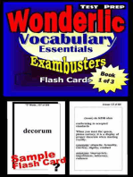 Wonderlic Test Prep Essential Vocabulary--Exambusters Flash Cards--Workbook 1 of 3