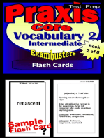 PRAXIS Core Test Prep Intermediate Vocabulary 2 Review--Exambusters Flash Cards--Workbook 2 of 8