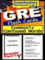 GRE Test Prep Commonly Confused Words Review--Exambusters Flash Cards--Workbook 4 of 6: GRE Exam Study Guide