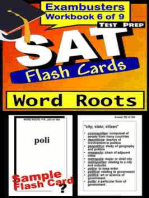 SAT Test Prep Word Roots Review--Exambusters Flash Cards--Workbook 6 of 9: SAT Exam Study Guide