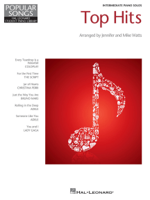 Top Hits: Hal Leonard Student Piano Library Popular Songs Series Intermediate Level