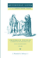 Everyday Life in the German Book Trade: Friedrich Nicolai as Bookseller and Publisher in the Age of Enlightenment