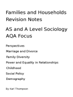 Families and Households Revision Notes for AS and A Level Sociology: AQA Focus