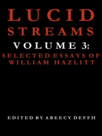 Lucid Streams Volume 3: Selected Essays of William Hazlitt