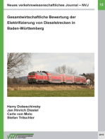 Neues verkehrswissenschaftliches Journal - Ausgabe 12: Gesamtwirtschaftliche Bewertung der Elektrifizierung von Dieselstrecken in  Baden-Württemberg