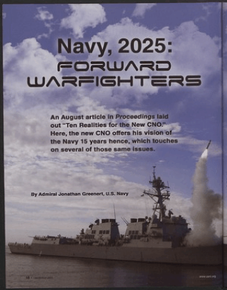 Navy 2025 Forward Warfighters U S Naval Institute 1441843303