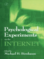 Psychological Experiments on the Internet
