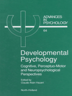 Developmental Psychology: Cognitive, Perceptuo-motor and Neuropsychological Perspectives